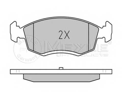 Колодки тормозные дисковые передний для RENAULT LOGAN(KS#,LS#) <b>MEYLE 025 246 7318 / MBP0650</b> - изображение 1