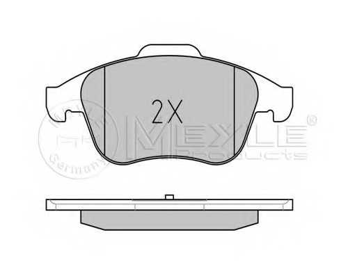 Колодки тормозные дисковые передний для RENAULT LAGUNA(BT0/1,DT0/1,KT0/1), LATITUDE(L70#) <b>MEYLE 025 247 0917 / MBP0659</b> - изображение 1