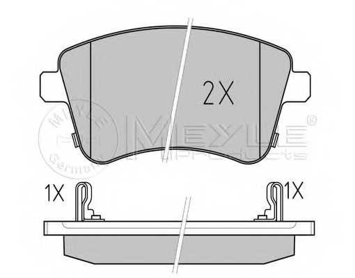 Колодки тормозные дисковые передний для KIA VENGA(YN) <b>MEYLE 025 251 8419/W / MBP0695</b> - изображение