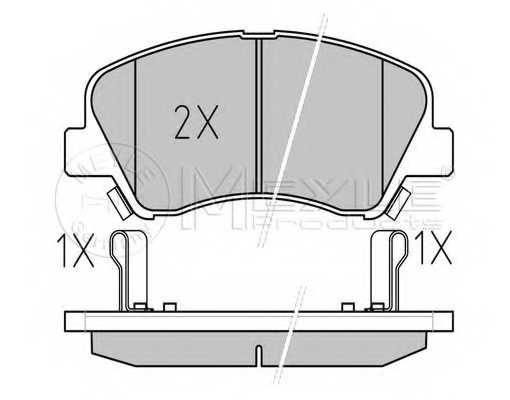 Колодки тормозные дисковые передний для KIA RIO(UB) <b>MEYLE 025 253 4818 / MBP1575</b> - изображение