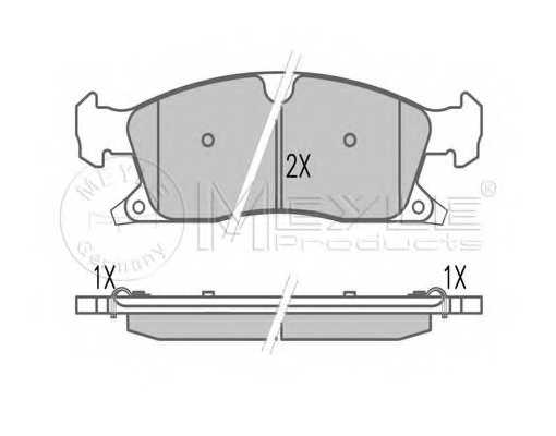Колодки тормозные дисковые передний для MERCEDES GL(X166), M(W166) <b>MEYLE 025 251 9021 / MBP1614</b> - изображение 1