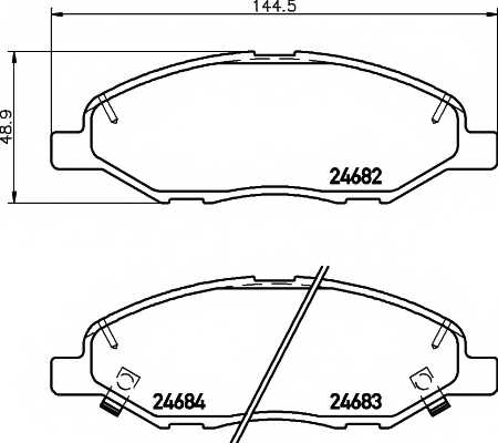 Колодки тормозные дисковые для NISSAN CUBE(Z11), LIVINA / GRAND LIVINA(L10,L11), MICRA(K12), NOTE(E11), TIIDA(C11X,SC11X), VERSA <b>MINTEX MDB3009 / 24682</b> - изображение