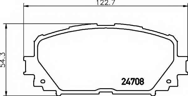 Колодки тормозные дисковые для DAIHATSU CHARADE / TOYOTA COROLLA, RACTIS, VERSO S, VIOS/YARIS, YARIS <b>MINTEX MDB2956 / 24708</b> - изображение