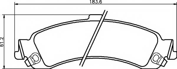 Колодки тормозные дисковые для CHEVROLET AVALANCHE 1500rew Cab Pickup, AVALANCHE 2500rew Cab Pickup, SILVERADO 1500, SILVERADO 2500 HD, TAHOE <b>MINTEX MDB2322 / 24987</b> - изображение