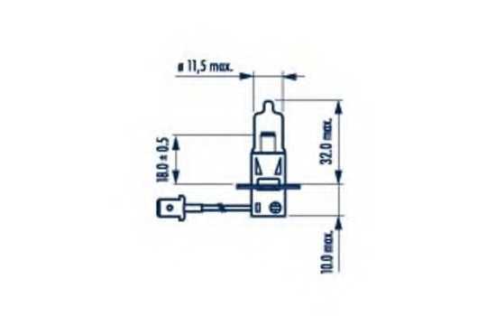 Лампа накаливания H3 12В 55Вт +50% NARVA Range Power 50 48335 - изображение