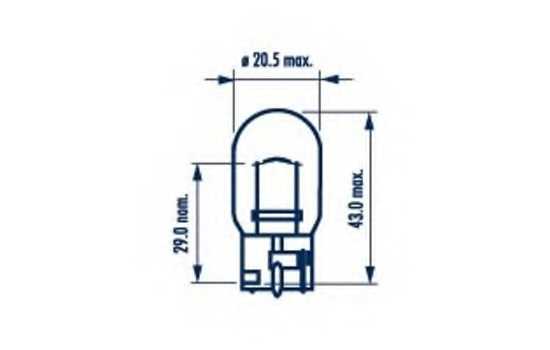 NARVA 17629 - лампа WY21W 12V 21W WX3*16d - изображение