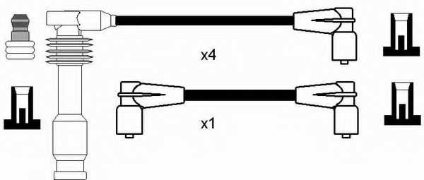 Комплект проводов зажигания NGK RC-OP204 / 0769 - изображение 1
