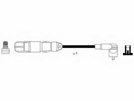 Комплект проводов зажигания NGK RC-VW235 / 0966 - изображение 1