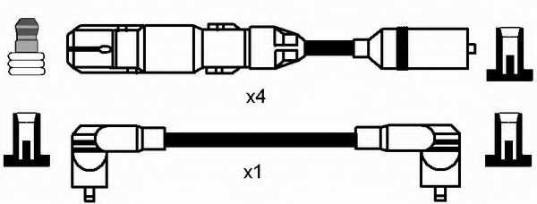 Комплект проводов зажигания NGK RC-VW912 / 7318 - изображение 1