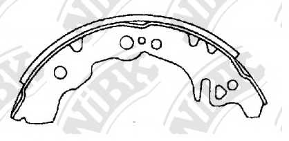 Комплект тормозных колодок задний <b>NiBK FN2397</b> - изображение