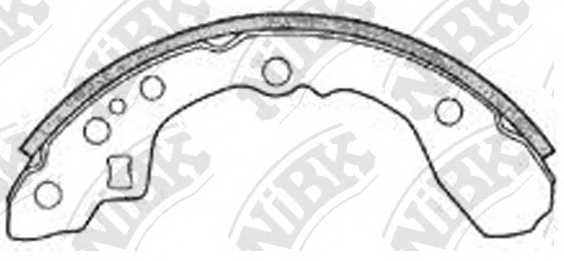 Комплект тормозных колодок задний для KIA RIO(DC,DC#) / MAZDA 323(BD,BF), 626(GC,GD) <b>NiBK FN3347</b> - изображение