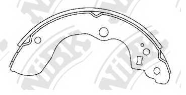 Комплект тормозных колодок задний для FIAT SEDICI(FY#) / SUZUKI SX4(EY,GY) <b>NiBK FN9801</b> - изображение