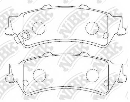 Колодки тормозные дисковые задний <b>NiBK PN0076</b> - изображение