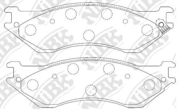 Колодки тормозные дисковые передний <b>NiBK PN0079</b> - изображение Колодки тормозные дисковые передний <b>NiBK PN0079</b> - изображение