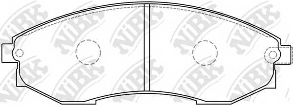 Колодки тормозные дисковые передний для SSANGYONG ISTANA <b>NiBK PN0083</b> - изображение