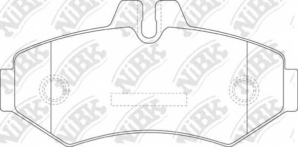 Колодки тормозные дисковые задний для MERCEDES G(W460, W461, W463), SPRINTER(901, 902, 903, 904) / VW LT(2, 2DA, 2DB, 2DC, 2DD, 2DE, 2DF, 2DH, 2DK) <b>NiBK PN0135</b> - изображение