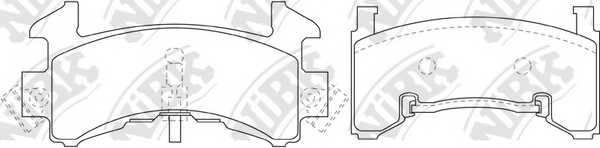 Колодки тормозные дисковые передний для CHEVROLET BLAZER S10, CAMARO(FP#), MALIBU, MONTE CARLO, S10 <b>NiBK PN0307</b> - изобр Колодки тормозные дисковые передний для CHEVROLET BLAZER S10, CAMARO(FP#), MALIBU, MONTE CARLO, S10 <b>NiBK PN0307</b> - изображение