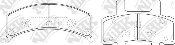 Колодки тормозные дисковые передний для CHEVROLET ASTRO, C1500, C2500, SUBURBAN, TAHOE(GMT400) <b>NiBK PN0308</b> - изображени Колодки тормозные дисковые передний для CHEVROLET ASTRO, C1500, C2500, SUBURBAN, TAHOE(GMT400) <b>NiBK PN0308</b> - изображение