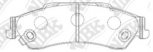 Колодки тормозные дисковые задний <b>NiBK PN0414</b> - изображение Колодки тормозные дисковые задний <b>NiBK PN0414</b> - изображение