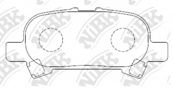 Колодки тормозные дисковые задний для TOYOTA AVALON(GSX3#,MCX2#) <b>NiBK PN0427</b> - изображение