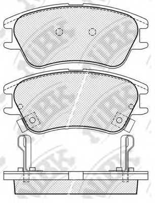 Колодки тормозные дисковые передний <b>NiBK PN0439</b> - изображение