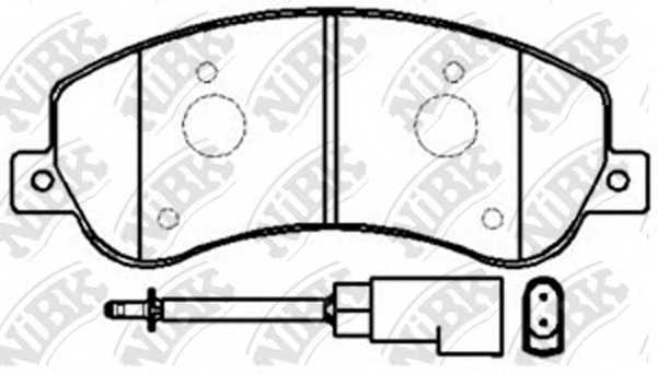 Колодки тормозные дисковые передний для FORD TRANSIT TOURNEO, TRANSIT / VW AMAROK(2H#,S1B) <b>NiBK PN0444W</b> - изображение