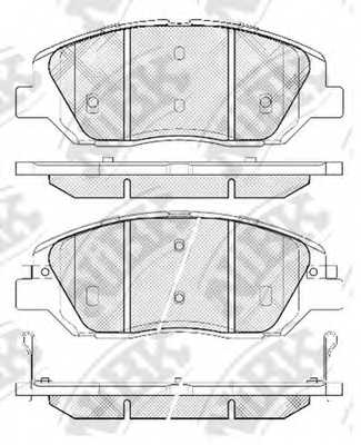 Колодки тормозные дисковые передний для HYUNDAI SANTA FE(CM) / KIA SORENTO(XM) <b>NiBK PN0446</b> - изображение