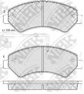 Колодки тормозные дисковые передний для CITROEN JUMPER / FIAT DUCATO(250,290) / PEUGEOT BOXER <b>NiBK PN0516W</b> - изображение