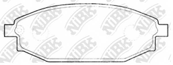 Колодки тормозные дисковые передний для HYUNDAI GALLOPER(JK-01) / MITSUBISHI GALLOPER(JK-01) / TOYOTA HILUX(GGN#,KUN#,LAN#,TGN#) <b>NiBK PN0665</b> - изображение
