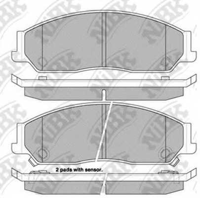 Колодки тормозные дисковые передний для TOYOTA AURION(ACV4#,GSV4#), AVALON(MCX1#,MCX2#), CAMRY(#XV3#,ACV3#,MCV3#) <b>NiBK PN0828</b> - изображение