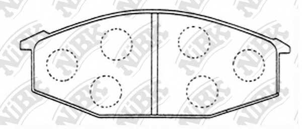 Колодки тормозные дисковые передний <b>NiBK PN1052</b> - изображение Колодки тормозные дисковые передний <b>NiBK PN1052</b> - изображение