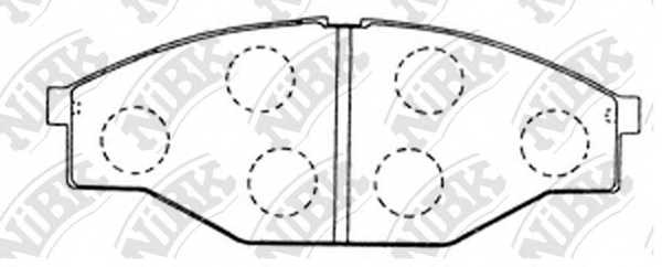 Колодки тормозные дисковые передний для TOYOTA DYNA 100, DYNA, HIACE, HILUX, LITEACE / VW TARO <b>NiBK PN1166</b> - изображение