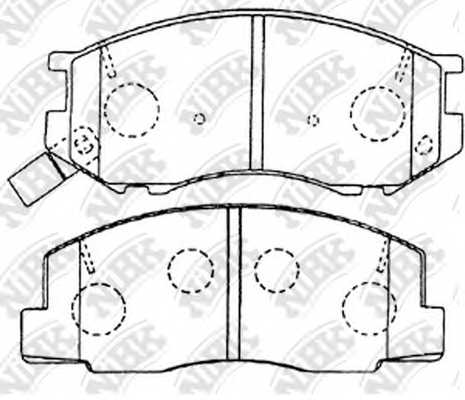 Колодки тормозные дисковые передний для TOYOTA DELIBOY, LITEACE, MASTER ACE SURF, MODELL F <b>NiBK PN1328</b> - изображение