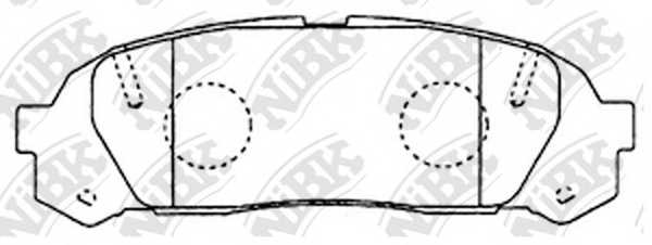 Колодки тормозные дисковые задний для TOYOTA CHASER(#X10#), CRESTA, MARK <b>NiBK PN1409</b> - изображение