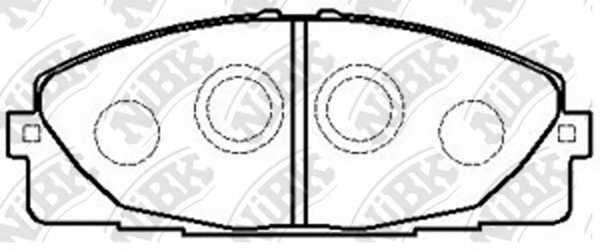 Колодки тормозные дисковые передний для TOYOTA HIACE(KDH2#, LH1#, LXH1#, RZH1#, TRH2#) <b>NiBK PN1516</b> - изображение
