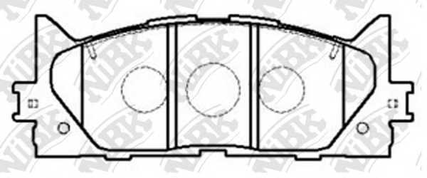 Колодки тормозные дисковые передний для LEXUS ES(ACV4#, ASV6#, AVV6#, GSV4#, GSV6#) / TOYOTA CAMRY(#XV3#, #XV4#, ACV3#, AVV5#, MCV3#, XV5#) <b>NiBK PN1521</b> - изображение