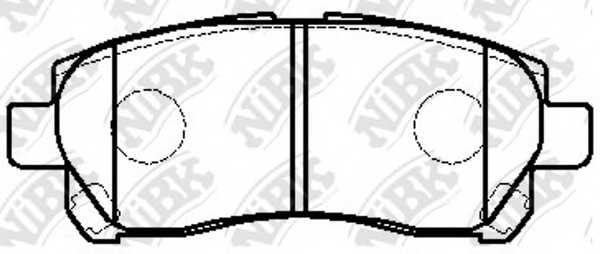 Колодки тормозные дисковые передний для SUZUKI APV(GD) / TOYOTA AVANZA(F601#,F602#) <b>NiBK PN1832</b> - изображение