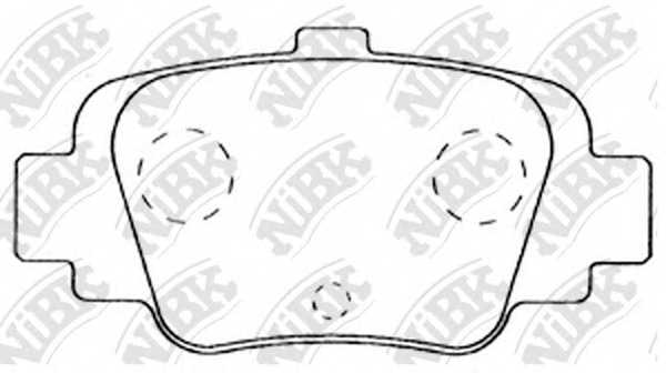 Колодки тормозные дисковые задний для NISSAN MICRA(K11) <b>NiBK PN2210</b> - изображение