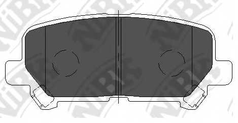 Колодки тормозные дисковые задний для ACURA MDX(YD2) / HONDA PILOT <b>NiBK PN28002</b> - изображение