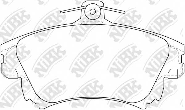 Колодки тормозные дисковые передний для MITSUBISHI CARISMA(DA#) / VOLVO S40(VS), V40(VW) <b>NiBK PN3126</b> - изображение