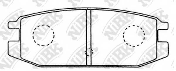 Колодки тормозные дисковые задний <b>NiBK PN3152</b> - изображение