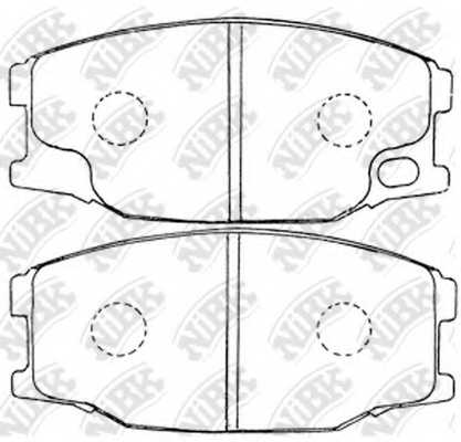 Колодки тормозные дисковые передний <b>NiBK PN3407</b> - изображение