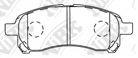 Колодки тормозные дисковые передний <b>NiBK PN3850</b> - изображение