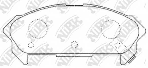 Колодки тормозные дисковые задний <b>NiBK PN4296</b> - изображение