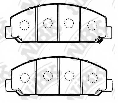Колодки тормозные дисковые передний <b>NiBK PN4803</b> - изображение