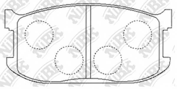 Колодки тормозные дисковые передний <b>NiBK PN5070</b> - изображение Колодки тормозные дисковые передний <b>NiBK PN5070</b> - изображение