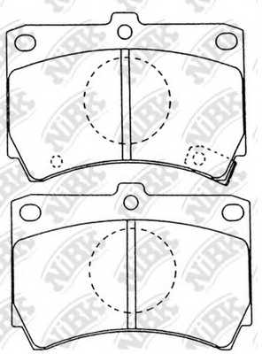 Колодки тормозные дисковые передний для MAZDA 323(BD,BF,BW) <b>NiBK PN5138</b> - изображение