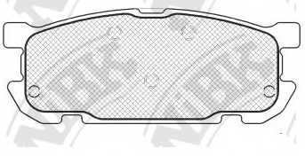 Колодки тормозные дисковые задний <b>NiBK PN5809</b> - изображение