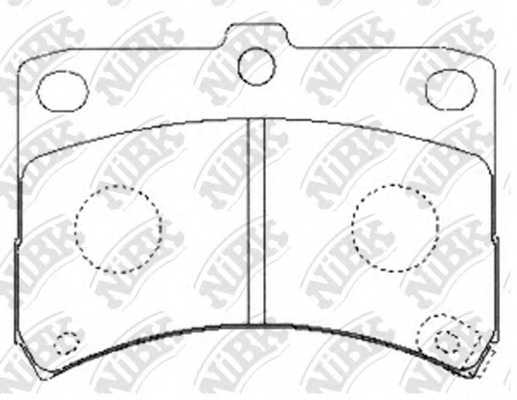 Колодки тормозные дисковые передний для DAIHATSU CUORE(L7#) <b>NiBK PN6429</b> - изображение