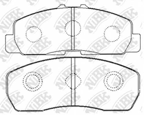 Колодки тормозные дисковые передний <b>NiBK PN7433</b> - изображение